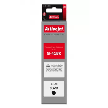 Botella de tinta ActiveJet AC-G41BK para impresoras Canon — alternativa compatible con Canon GI-41BK, 135 ml, negra