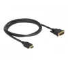 Adaptador de cable de vídeo DeLOCK 85653 1,5m HDMI Type-A DVI negro