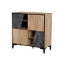 Estantería Cama 4D OVO 90x38xH90 roble/hormigón