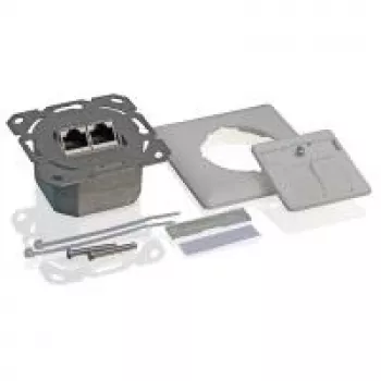 VALUE Toma Cat.6a, 2x STP, empotrar, horizontal, blanca (25.99.8490)