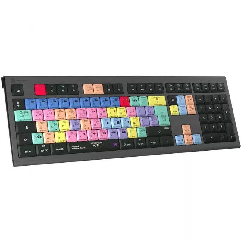 Teclado retroiluminado Logickeyboard Adobe Premiere Pro CC ASTRA 2 Mac francés (LKB-PPROCC-A2M-FR)