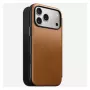 Funda tipo folio para móvil Nomad Modern Leather Folio para iPhone 17 Pro Max – tan, compatible con pantalla de hasta 17,5 cm (6,9