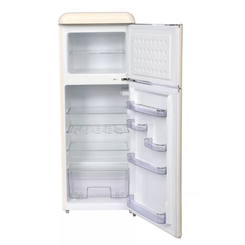 Frigorífico-congelador Ravanson LKK-210RC — independiente, 157 L frigorífico / 51 L congelador, clase de eficiencia energética E, R600a, 54,5 × 58,5 × 147 cm, 39 dB