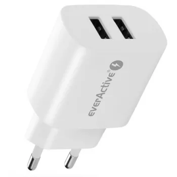 Cargador de teléfono 2x USB 2,4A 12W blanco