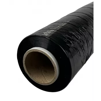 Film estirable BESTPAK 23 µm negro, ancho de rollo 1,5 m, núcleo 1,2