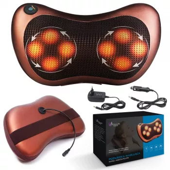 Extralink Smart Life Massage Pillow | Almohada de masaje | 8 cabezales de masaje, alimentación AC, DC