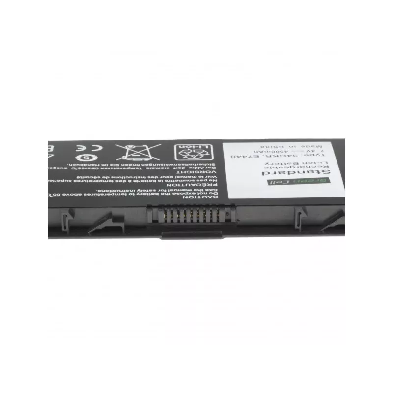 Batería Green Cell DE93 para DELL Latitude E7440, Li‑Ion 7,4V 4500mAh, 4 celdas, negra