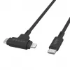 Cable USB HYPER HyperJuice USB 2.0 1,5 m USB-C USB-C/Lightning negro