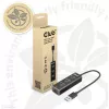 Hub USB CLUB3D USB 3.2 Gen1 Type-A con 3 puertos y Gigabit Ethernet