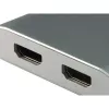 Equip 133464 adaptador MST de USB-C a 2x HDMI (hembra), USB 3.2 Gen 1, 4096x2160 @30 Hz, 15 cm