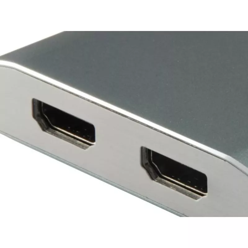 Equip 133464 adaptador MST de USB-C a 2x HDMI (hembra), USB 3.2 Gen 1, 4096x2160 @30 Hz, 15 cm