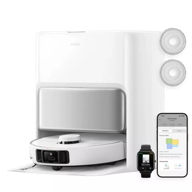Robot aspirador MOVA Tech P50 Pro Ultra sin bolsa blanco