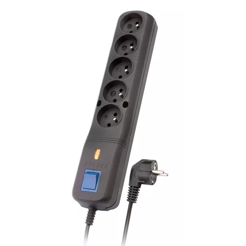 Lestar 5w Lv-530wa, protección contra sobretensiones, 1,5 m, Negro Lv-530w G-a K. Cz 1,5m