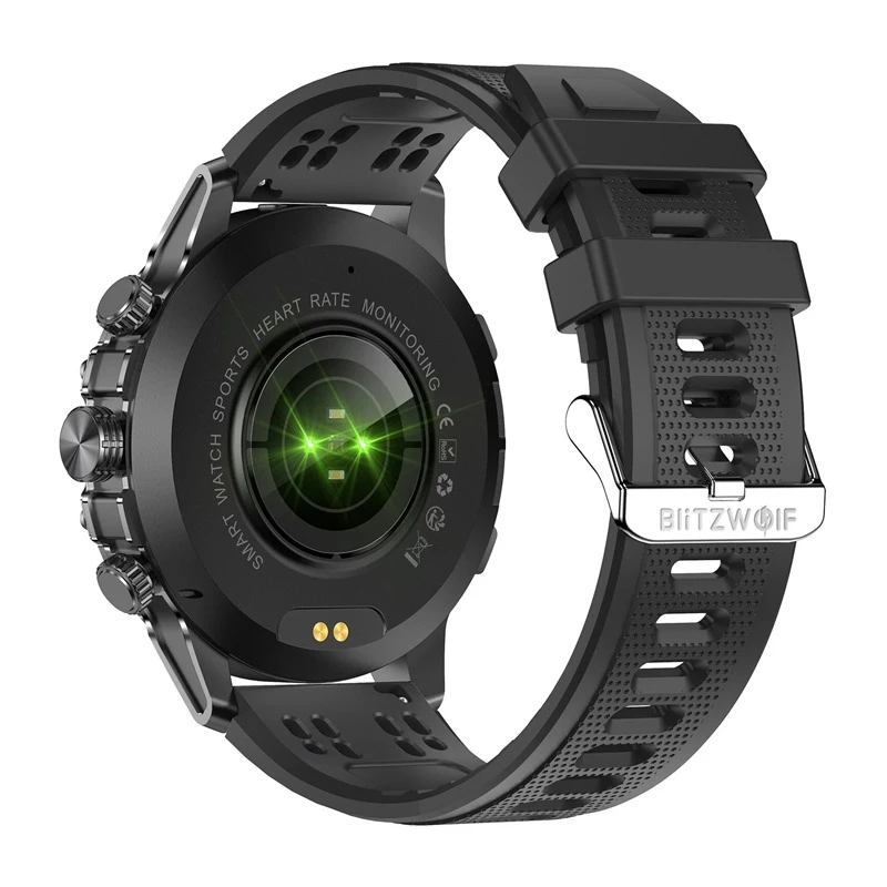 Smartwatch BlitzWolf BW-AT6 plus – negro, medidor de frecuencia cardíaca, monitor de actividad