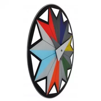 Reloj NeXtime 8163 Circus, Ø43 cm, pared, negro/multicolor