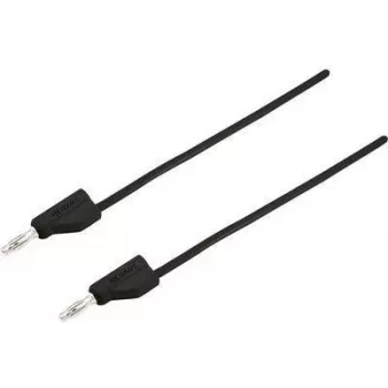 Cable de prueba VOLTCRAFT [conector macho 4 mm - conector macho 4 mm] 1 m negro MSB-300 (MSB-300-1-SW)