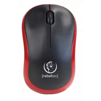Ratón óptico inalámbrico Rebeltec METEOR rojo RBLMYS00049 USB