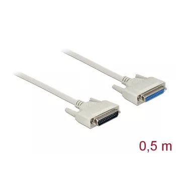 Cable serie DeLOCK 86907 beige 0,5m D-Sub 25 pines