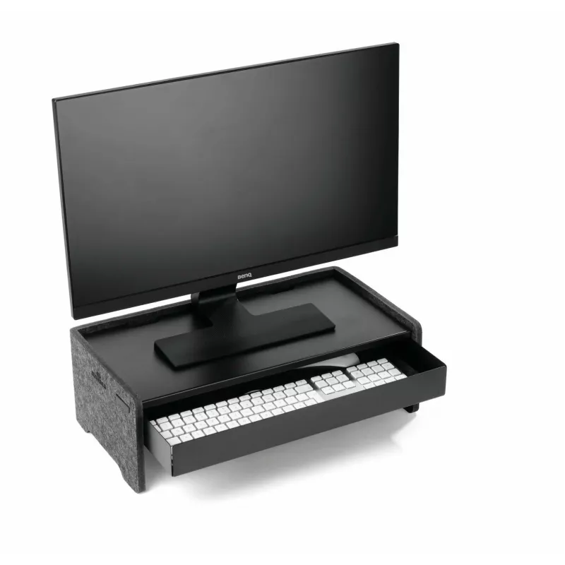 Cajón Durable 508201 Accesorio para soporte de monitor Negro Metal 468 mm Ancho 221 mm Fondo 53 mm Alto