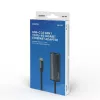 Adaptador SAVIO USB-C 3.1 Gen.1 (M) a RJ-45 Gigabit Ethernet (H), 1000 Mbps, AK-56, gris
