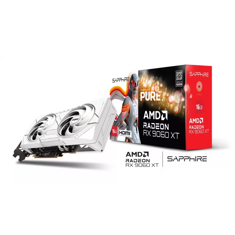 SAPPHIRE PURE Radeon RX 9060 XT Gaming OC 16GB Tarjeta gráfica