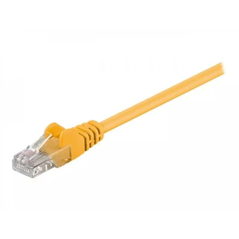 Wentronic Goobay cable de red CAT 5e, U/UTP, amarillo, 15 m - mezcla de cobre CCA (68351)