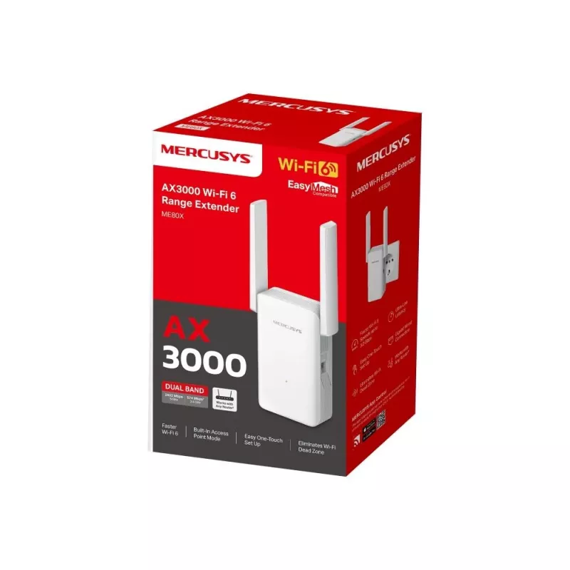 Extensor de red Mercusys ME80X, blanco 100, 1000 Mbit/s