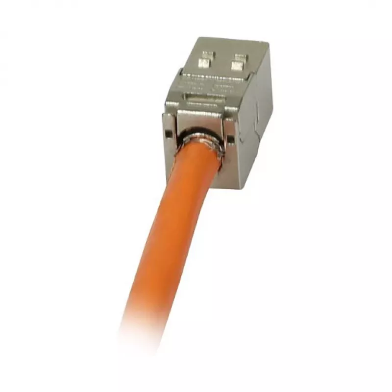 Módulo Keystone Synergy 21 conector hembra TP RJ45 CAT6A 500MHz corto con abrazadera de cable - cable - digital/datos
