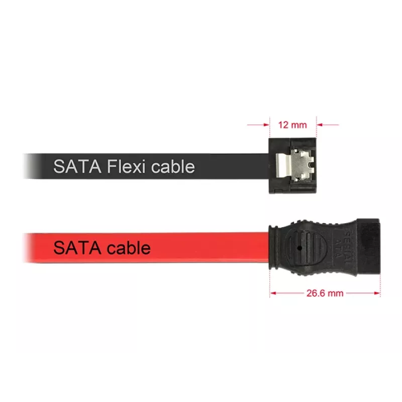 Cable SATA DeLOCK 0,2m 2xSATAIII negro