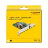 Tarjeta de red interna DeLOCK 90760 2500 Mbit/s PCI Express cableada