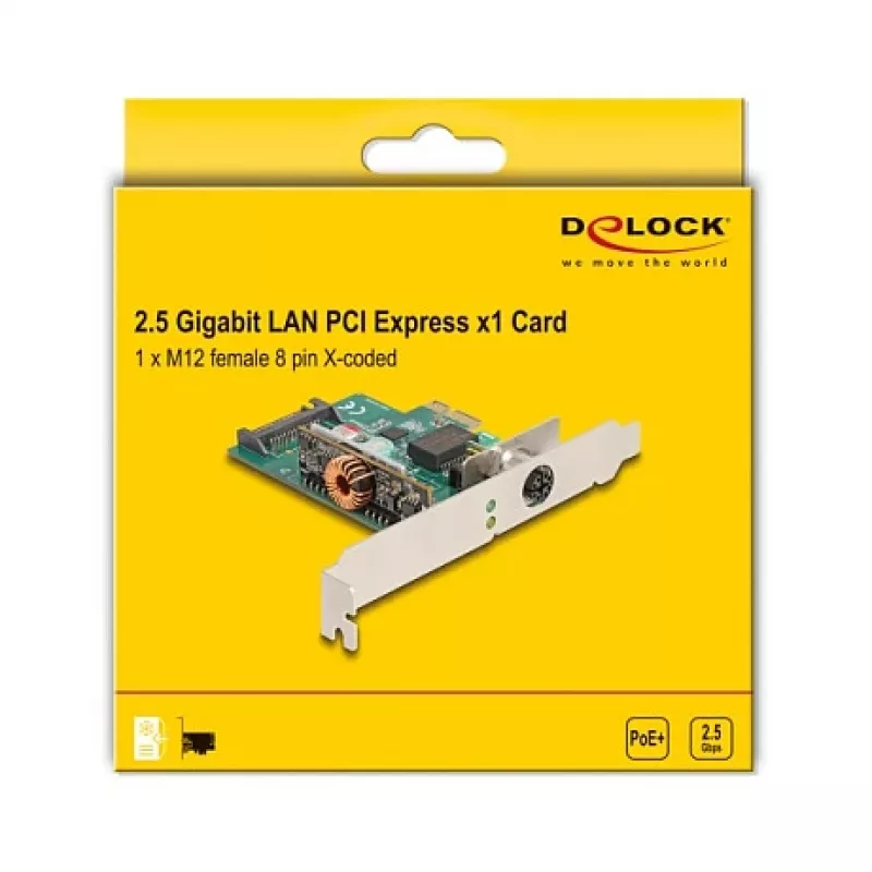 Tarjeta de red interna DeLOCK 90760 2500 Mbit/s PCI Express cableada