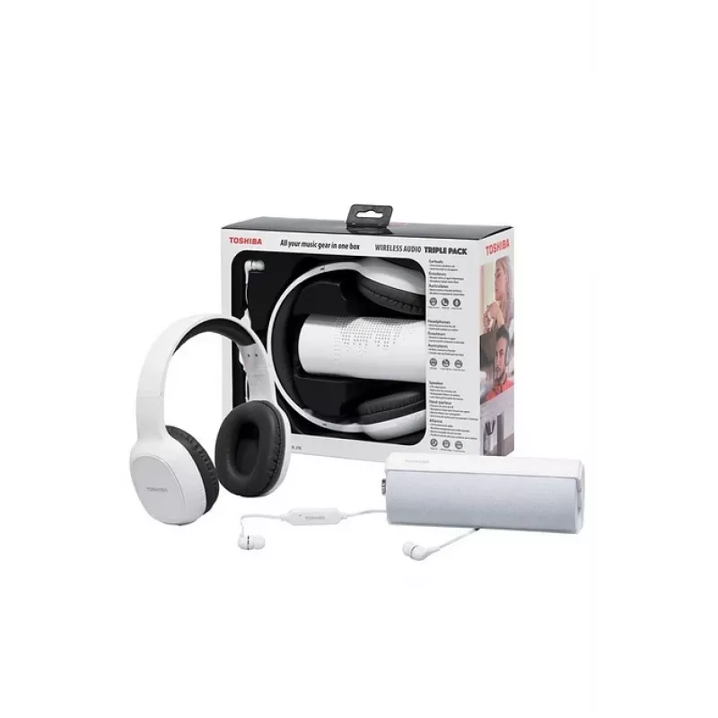 Auriculares Toshiba Wireless Audio Triple Pack HSP-3P19 blancos
