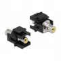 Módulo Keystone DeLOCK 86740 plano negro RCA