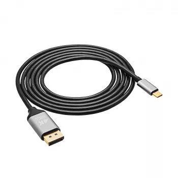 Akyga AK-AV-16 Cable USB-C a DisplayPort, 4K 60 Hz, 1,8 m, negro