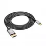 Akyga AK-AV-16 Cable USB-C a DisplayPort, 4K 60 Hz, 1,8 m, negro