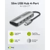 Goobay hub USB slim de 4 puertos USB-C a 10 Gbit/s - conector macho> 4x (76565)