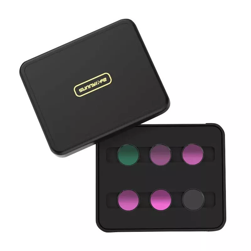 Set de 6 filtros Sunnylife para Insta360 GO 3/2 – MCUV, CPL, ND4, ND8, ND16, ND32