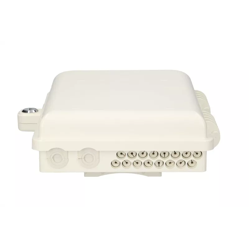 Caja distribuidora de fibra óptica Extralink Edith 16 hilos gris ABS
