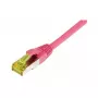 Cable de red RJ45, CAT6A 500 MHz, 0,15 m, magenta, S-STP (S/FTP), TPE/LSZH (Ultraflex), AWG26, con cable Cat.7, Synergy 21 (S217698)