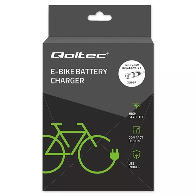 Cargador para e-bike 36V 42V 2A 3P XLR 18mm