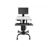Ergotron WorkFit-C - estación de trabajo de pie/sentado simple LD - carro multimedia - negro - gris - 7,3 kg - 61 cm (24