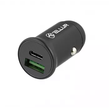 Cargador de coche Tellur PD60W QC30W T-MLX43921 — carga rápida PD de 60W y QC de 30W para vehículos