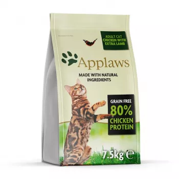APPLAWS Chicken with lamb - Pienso seco para gatos - 7,5kg