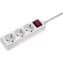 Regleta de enchufes AS Schwabe 11361 — toma Schuko blanca con interruptor, 1 ud.