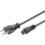 Wentronic Goobay cable de alimentación suizo, 1,8 m, negro - conector macho suizo (tipo J, SEV 1011) > conector hembra C5 (93960)