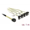 Cable SCSI DeLOCK 85685 negro amarillo 1 m 1 x Mini SAS HD SFF-8643 4 x SATA 7 Pin