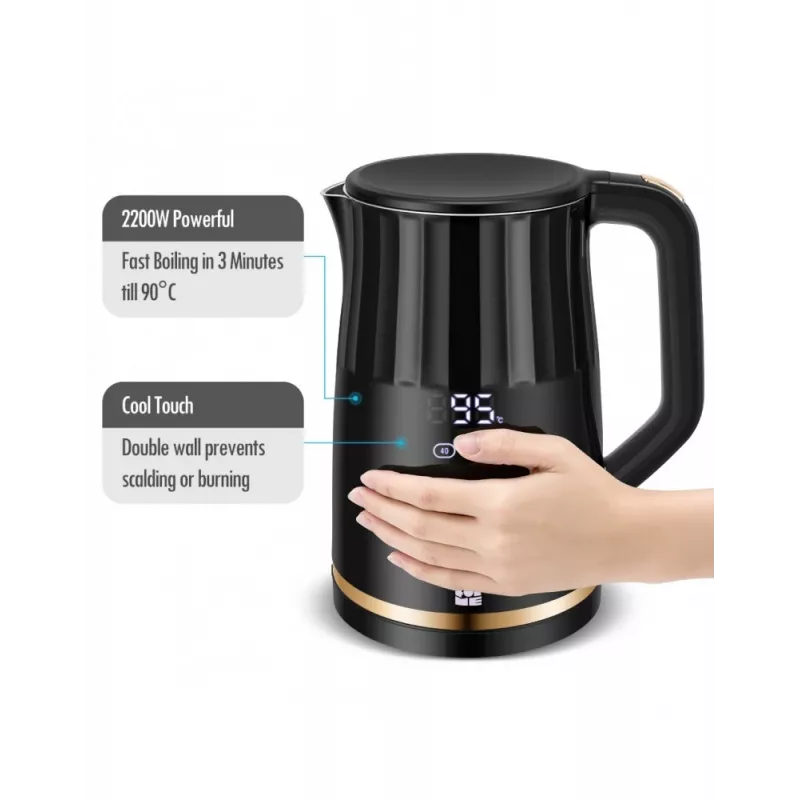 Hervidor eléctrico Forme FKG-3017 1,7L 2200W negro