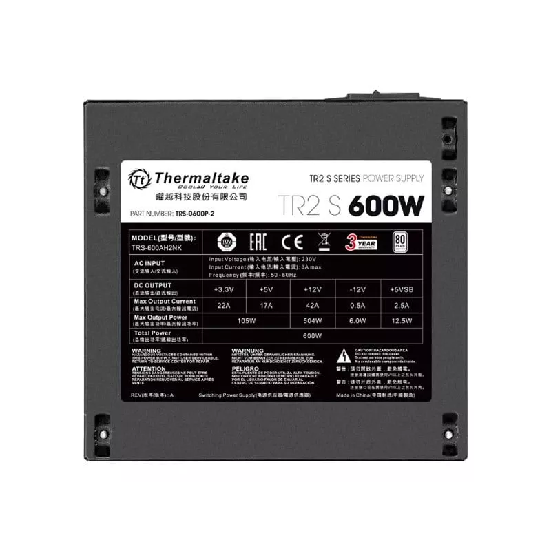 Fuente de alimentación Thermaltake TRS-600AH2NK 600 W