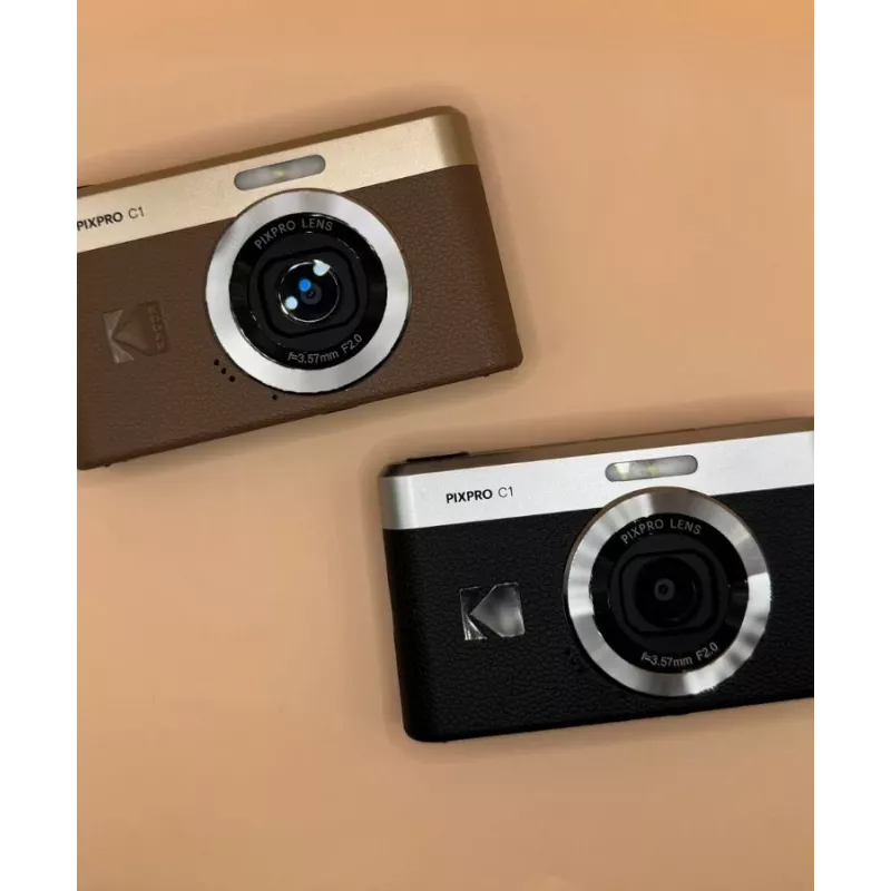 Cámara compacta Kodak PIXPRO C1 negra – 13 MP CMOS – Full HD – LCD abatible de 2,8