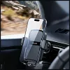 Soporte para coche usams ZJ085 negro — soporte para smartphone de vehículo, pinza ajustable